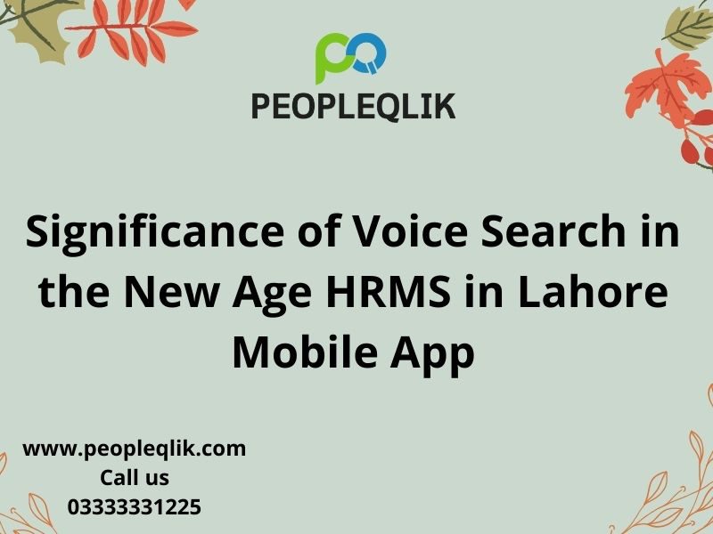 Significance of Voice Search in the New Age HRMS in Lahore Mobile App
